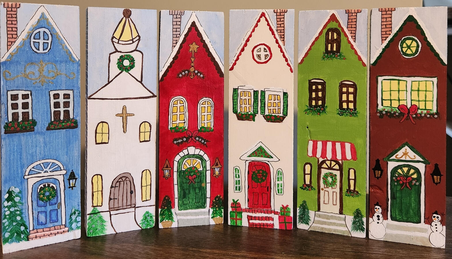 Wooden Christmas Village
