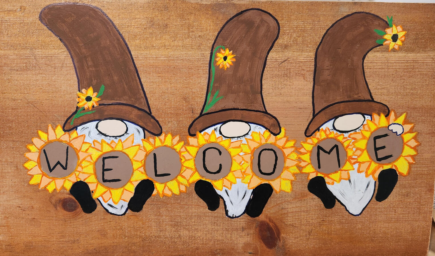 Sunflower Welcome Gnomes